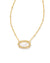 Pearl Beaded Elisa Necklace Gold Ivory Mother Of Pearl