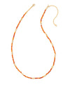 Britt Choker Necklace Gold Orange Agate