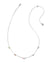 Devin Crystal Strand Necklace Rhodium Pastel Mix Crystals