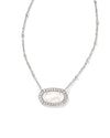Pearl Beaded Elisa Necklace Silver Ivory Mother Of Pearl
