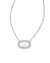 Pearl Beaded Elisa Necklace Silver Ivory Mother Of Pearl