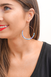 Summer Jams Hoop Earrings - Blue