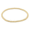 Classic Gold 3 mm Beaded Bracelet - Extended Size
