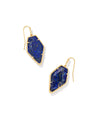 Framed Tessa Drop Earrings Gold Blue Lapis