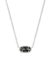 Elisa Necklace Rhodium Black