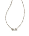 Annie Infinity Pendant Necklace Silver White Crystal
