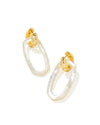 Danielle Gold Ivory Mother of Pearl Link Earrings