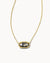 Elisa Necklace Gold Black Pyrite