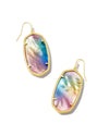 Danielle Statement Earrings Gold Yellow Watercolor Illusion