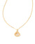 Kendall Pendant Necklace Gold Golden Abalone