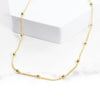 Chain Necklace with Gold Filled Beads