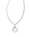 Dira Reversible Pendant Silver Ivory Mother Of Pearl