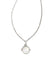 Dira Reversible Pendant Silver Ivory Mother Of Pearl