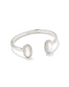 Pearl Beaded Elton Bracelet Silver Ivory Mother Of Pearl
