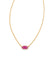 Grayson Crystal Pendant Necklace Gold Ruby Crystal