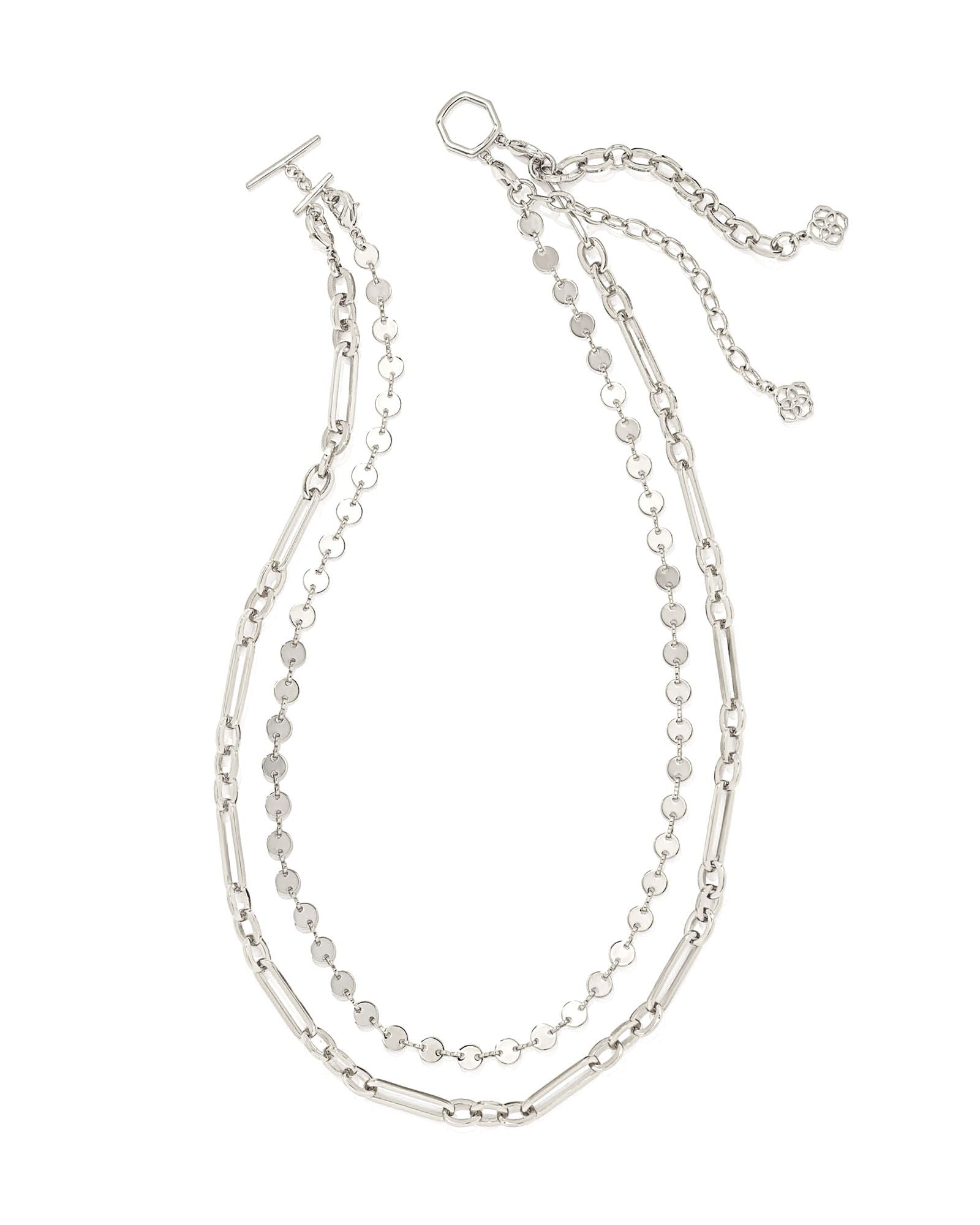 Frankie Multi Strand Silver Necklace