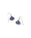 Kendall Drop Earrings Rhodium Blue Dumoitierite