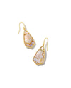 Camry Drop Earrings Gold Iridescent Abalone