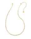 Juliette Strand Necklace Gold White Crystal