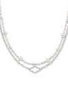 Abbie Silver Multi Strand Necklace