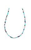 Beaded Britt Silver Turquoise Mix